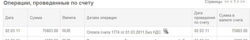Пришли проценты от вклада в Сибирском Медведе на банковский счёт 02.03.2011.png